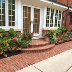 Brick Steps and Walkway outside River Hills Home